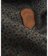 Rozpinana bluza z kapturem w drobne serduszka grafitowa (2316)