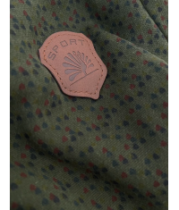 Rozpinana bluza z kapturem w drobne serduszka army (2316)