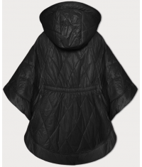 Dámska bunda typu pončo MODA6911 čierna