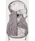Dámska krátka vesta s odopínajúcou kapucňou MODA2414BIG cappuccino