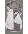 Dámska krátka vesta s odopínajúcou kapucňou MODA2414 ecru