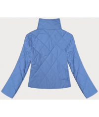 Pikowana kurtka damska ze stójką niebieska (20067)