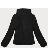 Pikowana kurtka damska ze stójką czarna (16M2382-392)