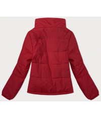 Pikowana kurtka damska ze stójką czerwona (16M2382-270)