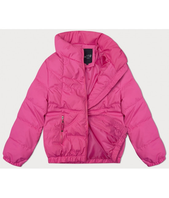 Dámska krátka bunda MODA2481 ružová