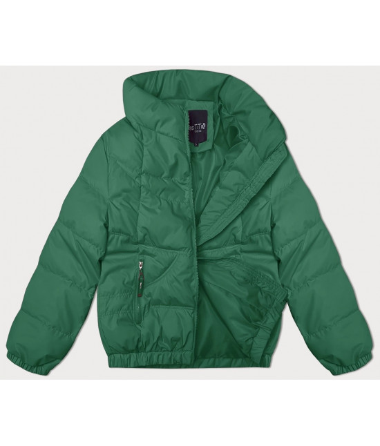 Dámska krátka bunda MODA2481 zelená