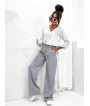 Eleganckie spodnie damskie szare (8247)