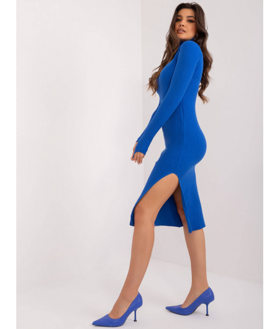Dámske šaty s rolákom MODA1473 modré