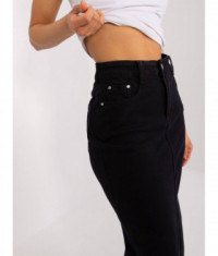 Dopasowana spódnica jeansowa maxi czarna (M551)