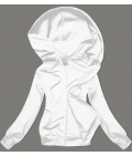 Rozpinana bluza damska z kapturem biała (W08-1)