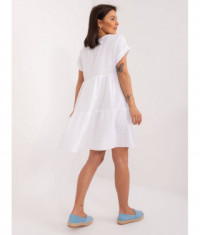 Bawełniana sukienka rozkloszowana biała (6873)