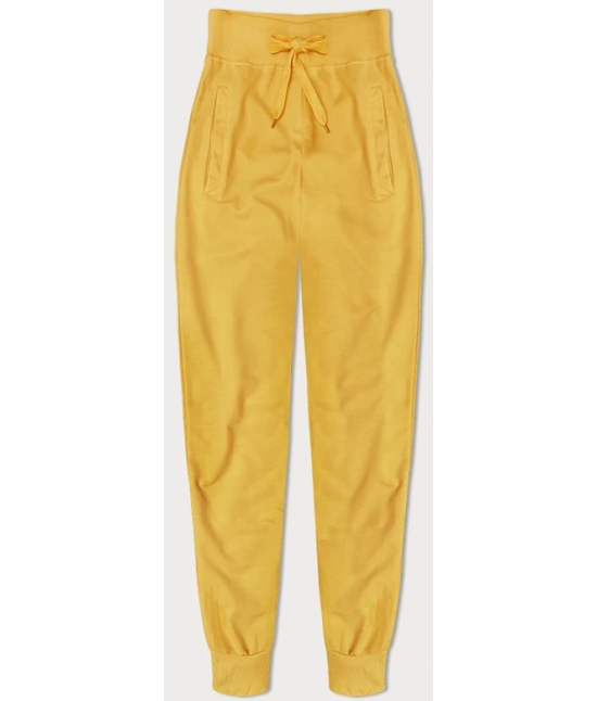 Cienkie spodnie dresowe żółte (CK03-117)