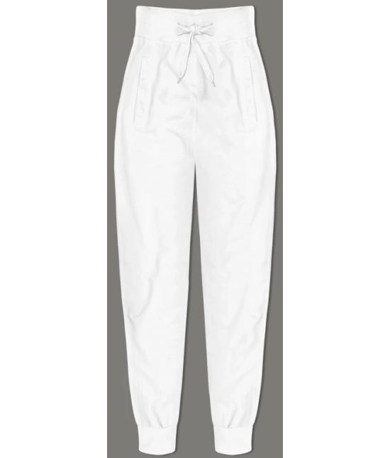 Cienkie spodnie dresowe białe (CK03-1)