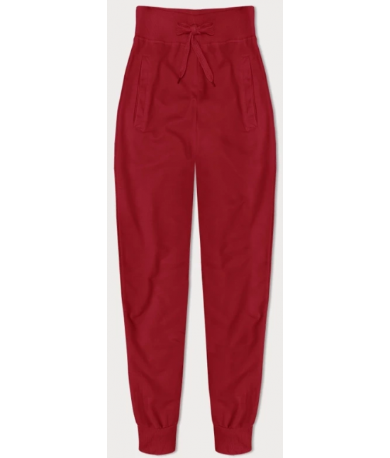 Cienkie spodnie dresowe czerwone (CK03-18)