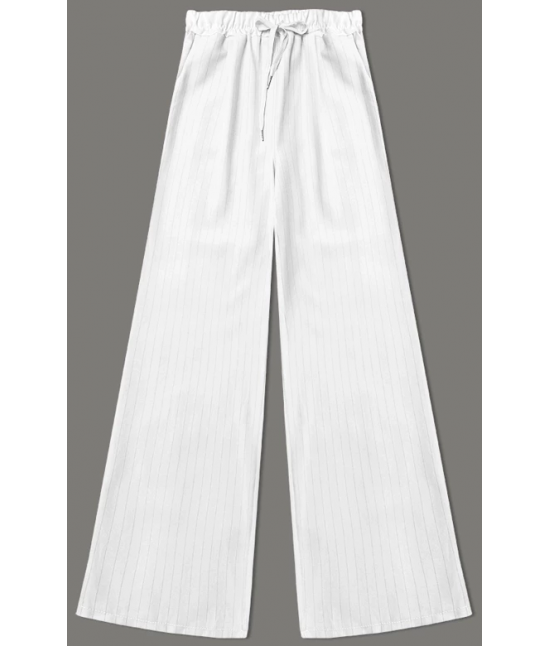 Dámske široké nohavice MODA8629 biele
