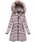 Dámska dlhá zimná bunda MODA769 ružová