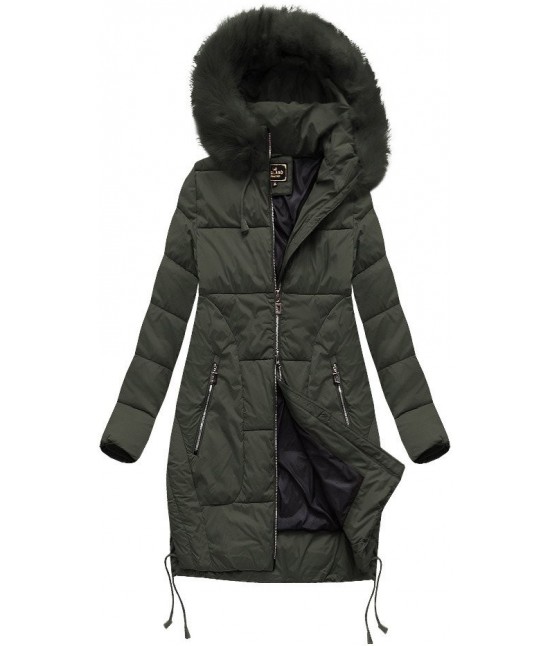 Dámska zimná bunda s kapucňou MODA690 khaki