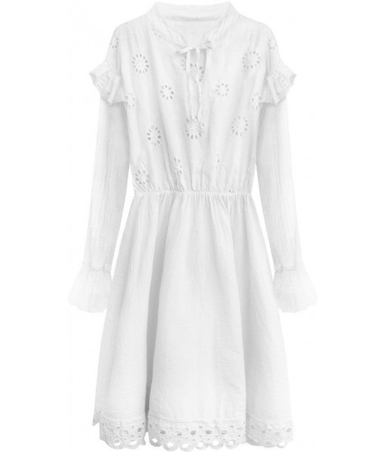Dámske bavlnené šaty MODA303 biele