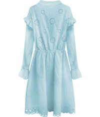 Dámske bavlnené šaty MODA303 svetlomodré