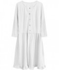 Bavlnené dámske šaty MODA305 biele
