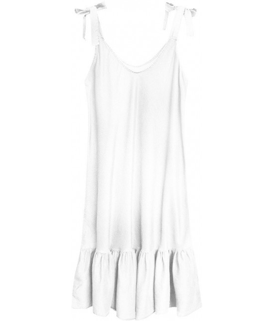 Dámske šaty s volánom MODA393 biele