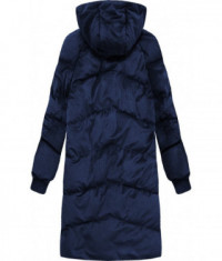 Menčestrová dámska zimná bunda s kapucňou MODA764 tmavomodrá