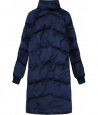 Menčestrová dámska zimná bunda s kapucňou MODA764 tmavomodrá