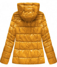 Dámska lesklá zimná prešívaná bunda MODA695 žltá