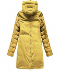 damska-zimna-bunda-z-kombinovanych-materialov-moda708-zlta