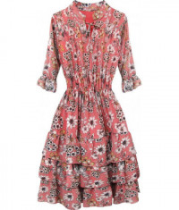 Dámske šifónové šaty MOD579 ružové