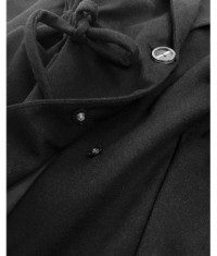 Krátky dámsky kabát MODA727 čierny