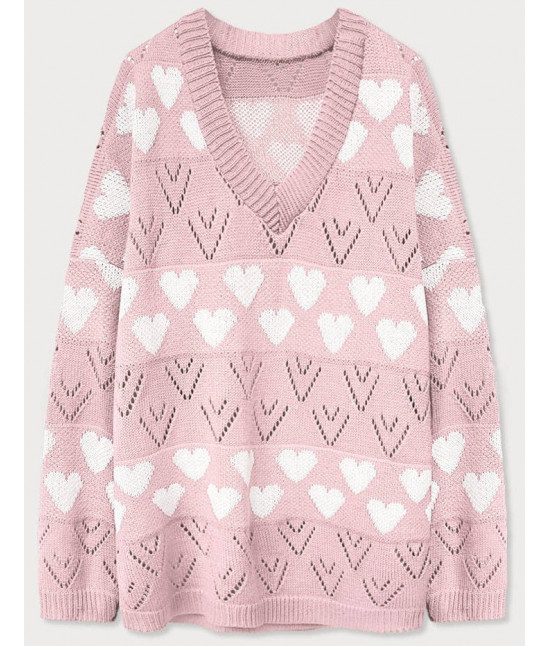 Dámsky sveter MODA670 ružový