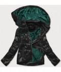 Dámska jarná bunda MODA005 čierno-zelená