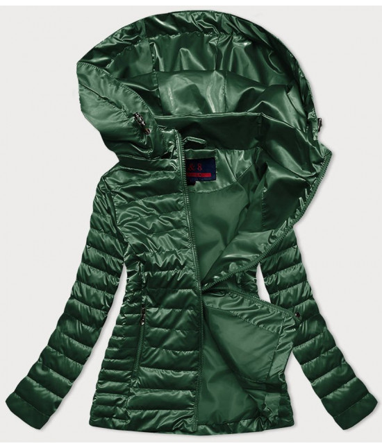 Dámska bunda s kapucňou MODA021-11 zelená