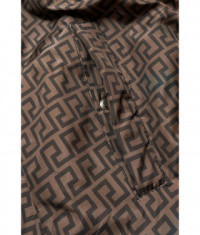 Dámska obojstranná jesenná bunda MODA556 tmavomodro-hnedá
