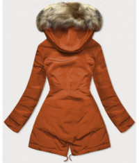 damska-obojstranna-zimna-bunda-moda555-pomarancovo-hnedá