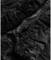 Dámska zimná bunda parka s kožušinou  MODA529 čierna