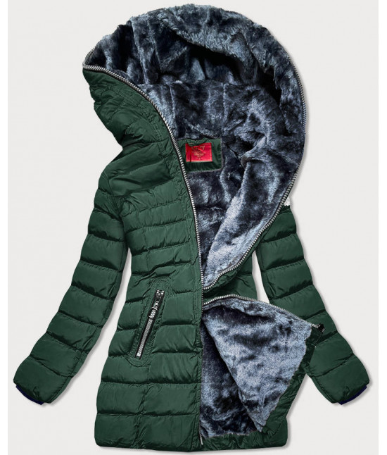 Prešívaná dámska zimná bunda MODA133 zelená