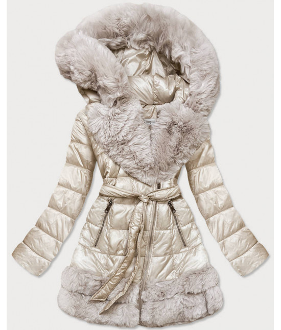 Prešívaná dámska zimná bunda MODAM16 ecru