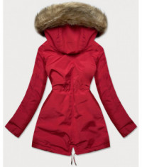 Teplá dámska zimná bunda MODA559 červená