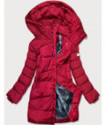 Dámska asymetrická zimná bunda MODA1113 červená
