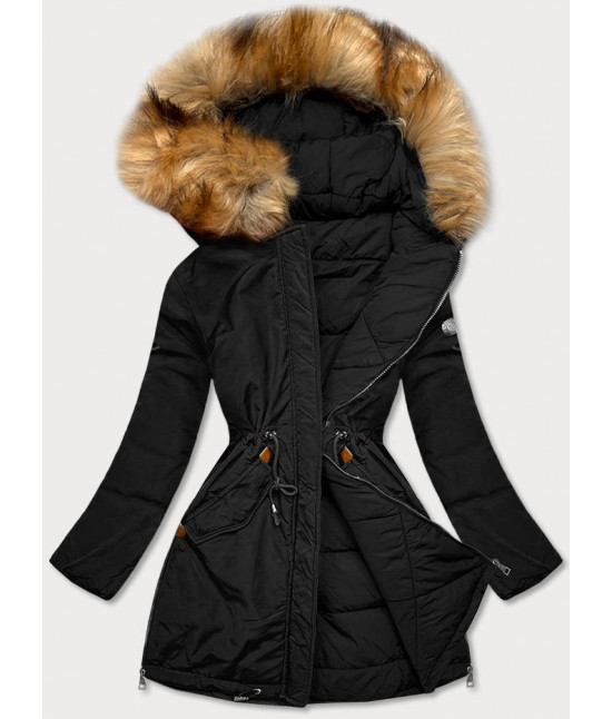Dámska obojstranná zimná bunda MODA210A5 čierna