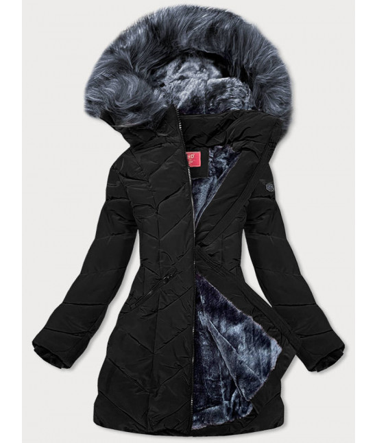 Dámska zimná bunda s kapucňou MODA1308 čierna