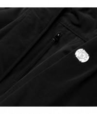 Dámska zimná bunda parka s kožušinou MODA1207 čierna