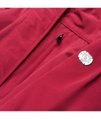 Dámska zimná bunda parka s kožušinou MODA1207 červená
