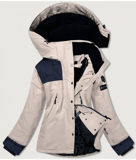 Dámska zimná bunda so snežným pásom MODA2380 bežova