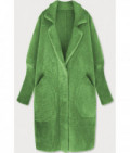 Dlhý dámsky vlnený kabát alpaka MODA102 zelený