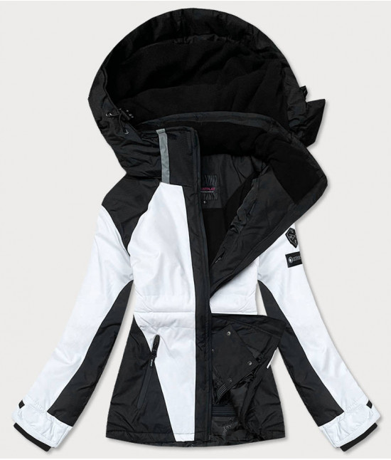 Dámska zimná lyžiarska bunda MODA356 čierno-biela