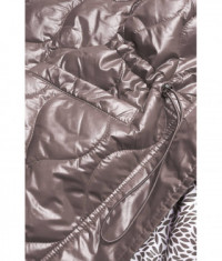 Dámska jarná bunda s ozdobnou podšívkou MODA2182 cappuccino