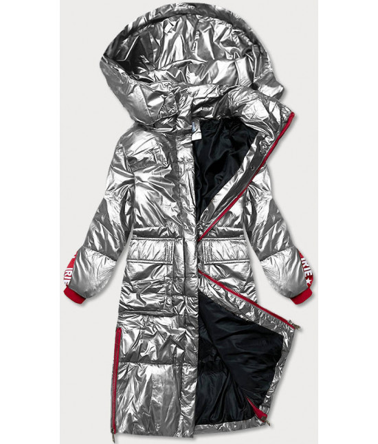 Dámska zimná bunda MODA917 strieborná